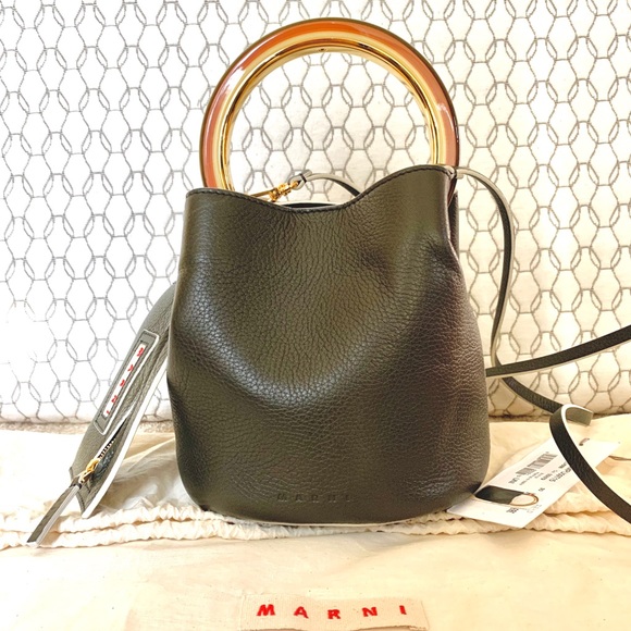 Marni Pannier Round Top Handle Bucket Bag - Picture 2 of 5